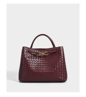 Nuevo Bolso de Mujer Tejido con Hebilla de Cuerda de Metal Bolso de Mano Portátil Retro - details 13