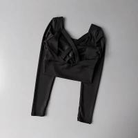 Sujetador deportivo sin costuras para mujer, Top corto transpirable para Fitness, parte trasera bonita, Push Up, a prueba de golpes, chaleco de Yoga elástico sin mangas para correr - details 2