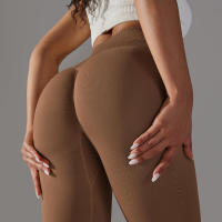 Leggings de yoga sin costuras para mujer, ropa deportiva de entrenamiento, pantalones deportivos de cintura alta - details 15