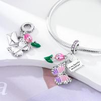 Silver Fit-pulsera de circonio para mujer, serie de mariposas de 3mm, joyería artesanal, nuevos artículos, Material metálico - details 50