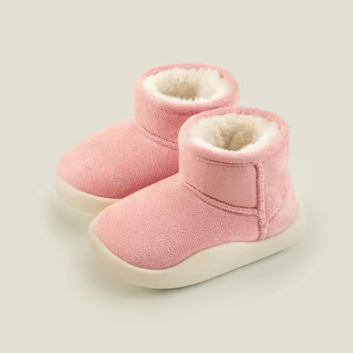 Botas de nieve, zapatos de algodón para bebé, bolsa de terciopelo caliente, zapatos de algodón con tacón - 1