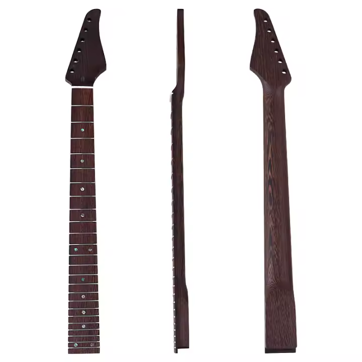 Electric Guitar Neck Wenge 6 Strings Satin Matte 24 Frets Guitar neck for Electric Guitar 5.6cm Heel Width - 1