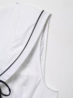 OUWU Top de Arco Decorativo Sólido de Color Elegante Cuello en V sin Mangas - details 8