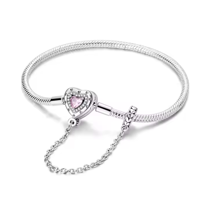 Collar clásico de Plata de Ley 925 para mujer, collar circular Simple, compatible con cuentas originales, joyería de cumpleaños y boda - 1