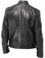 Chaqueta de cuero para hombre, Cazadora Bomber de motociclista, de Pu, informal, holgada, de imitación - details 8