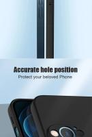 Funda de teléfono mate de silicona negra de lujo para iPhone 11 12 13 14 15 16 Pro Max 15 Plus 12 Mini 16E Xr Xs Max funda trasera suave - details 5