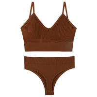 Sujetador deportivo de color sólido para mujer, ropa interior para gimnasio, yoga, entrenamiento atlético, suave, acolchado, 2 piezas - details 24