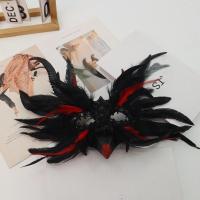 Máscaras de plumas de Halloween con lentejuelas, máscara de ojos de Halloween con cuerno grande, suministros para fiestas de Cosplay, máscara gótica, Carnaval de Halloween - details 8