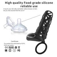 Vibrador de Anillo para Hombres de Silicona Control APP Juguete para Retraso de Ejaculación - details 7