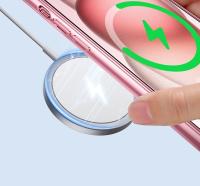Funda de Silicona Ultra Delgada con Revestimiento Claro Protectora de Lente Magnético Magsafe para iPhone Rosa - details 12