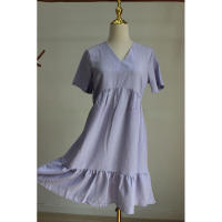 Vestidos de mujer con faldas holgadas, manga corta, casual, estilo túnica, fluido. - details 1