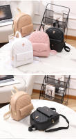 Bolso escolar pequeño para mujer, Mochila pequeña informal con rombos, bolso de hombro portátil, mochila decorativa rosa - details 12