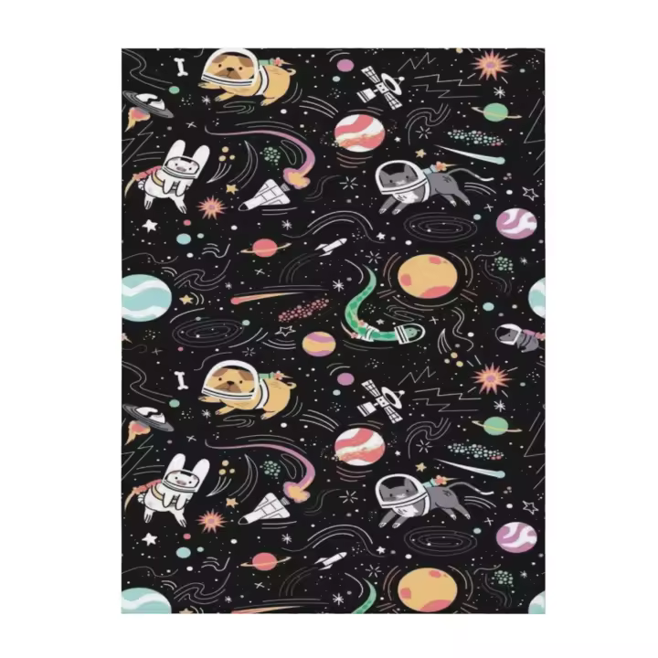 Manta de franela para viaje espacial para mascotas, sofá para dormitorio - 1