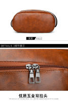 Mochila pequeña informal simple para mujer, bolso de hombro de cuero PU suave, bolso de trabajo vintage para mujer - details 22