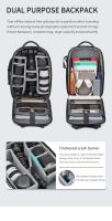 Mochila de Cámara Profesional SLR de 40L Impermeable, Desmontable con Soporte de Tripod - details 4