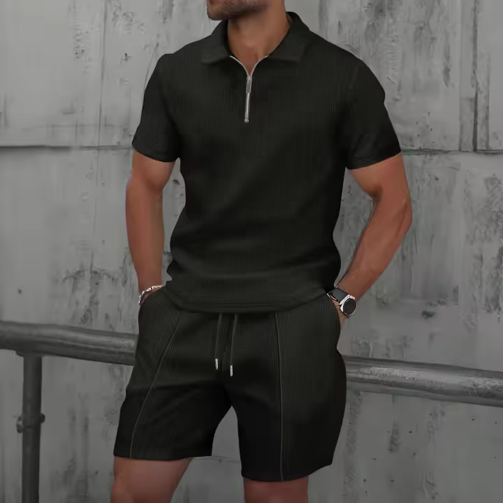 Hombres de manga corta, pantalones cortos de dos piezas, ropa deportiva, ropa de verano de moda casual, sudadera S-3XL - 1