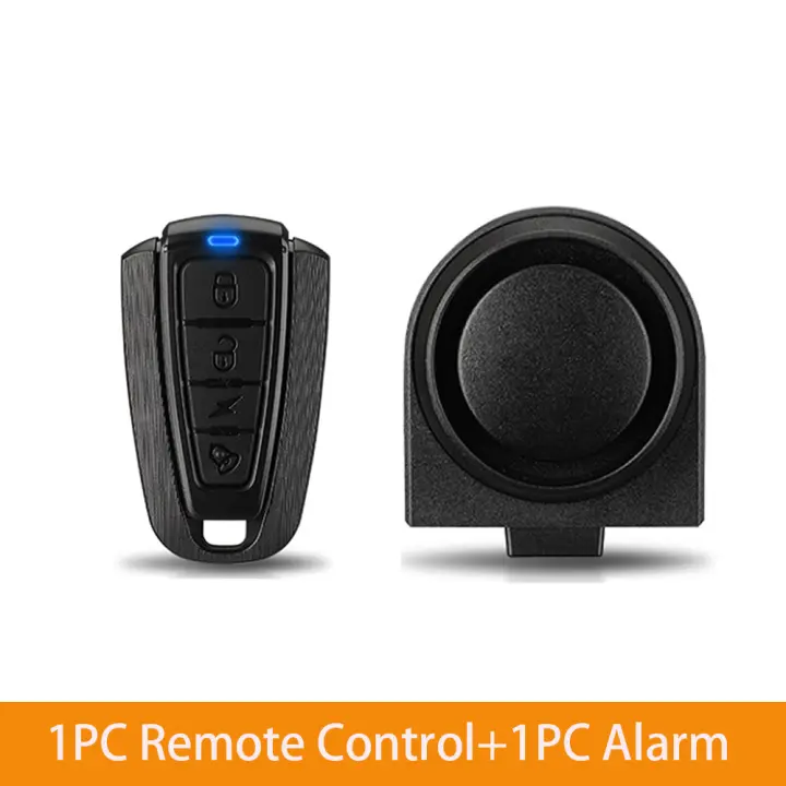 Alarma de luz trasera para bicicleta, lámpara impermeable con carga USB, Control remoto, 110 dB, protección de seguridad - 1