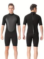 Ropa de baño de manga corta para hombre, cómodo traje de baño elástico para nadar en verano, buceo, piscina, playa - details 2