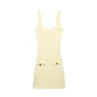 Vestido corto texturizado con tirantes elásticos anchos para mujer, novedad de verano 2025 - details 1