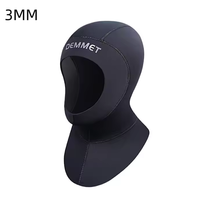 Capucha de neopreno de 3/5MM Unisex, gorro de natación profesional antideslizante, protección contra el frío, traje de neopreno, cubierta para la cabeza, gorro de buceo - 1