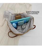Bolso H7 de gran capacidad para mujer, nuevo bolso de playa para vacaciones en la playa, bolso de mano tejido de paja para ir al trabajo - details 6