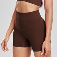Pantalones cortos de yoga acanalados sin costuras para mujer, medias de motociclista de cintura alta, mallas deportivas ajustadas de entrenamiento elástico, ropa deportiva - details 13