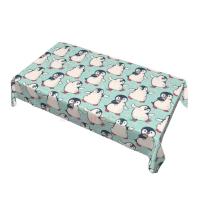 Mantel rectangular de pingüino para fiesta, manteles impermeables para mesa de comedor, decoración del hogar y cocina - details 12