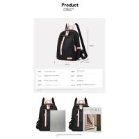 Mochila de gran capacidad con contraste de colores para mujer, mochilas escolares para adolescentes, mochila de viaje impermeable, mochila para niñas, Bolsa - details 7