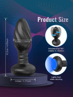Tapón Anal vibrador con rotación de 360 ° para hombres, masajeador de próstata, aplicación Gay, tapón Anal con LED, juguete sexual para parejas - details 4