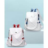 Mochila de Espalda de Cuero Suave con Cremallera Diseño de Parche Liner de Correa Arcuata - details 0