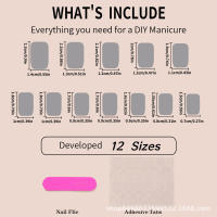 24PCS Uñas Postizas Francésas Rectangulares Simples De Cuerda Europeas Y Americanas ABS Sin Químicos Pack Único - details 5