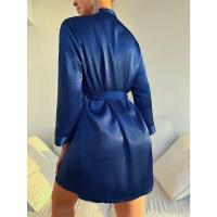Pijamas de verano para mujer, estilo europeo y americano, delantal de gasa, albornoz sexy, vestido tejido a mano de seda helada. - details 32