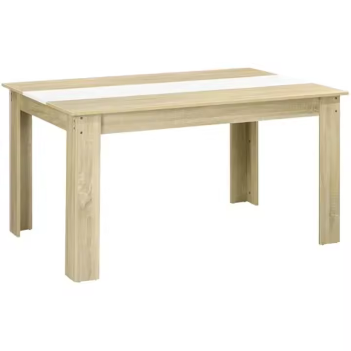 Cocina Rectangular para 4-6 Personas Carga 100 kg para Salón 140x89,5x75 cm Blanco - 1