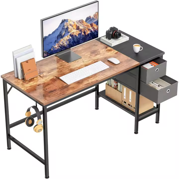 Escritorio de Ordenador Mesa de Escritorio con Cajones para el Hogar Organización de Juegos en Casa - 1