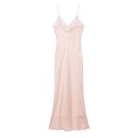 PB & ZA2025 vestido decorativo en capas con cuello en V ajustado temperamento Estilo de vacaciones falda larga novedad de verano llegada ropa de mujer - details 2