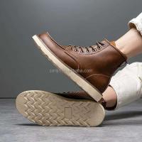 Nuevos zapatos casuales de alta calidad, botas de cuero, zapatos náuticos ingleses clásicos con cordones de talla grande 38-48 de EVA para hombre, marca caliente - details 7