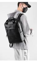 Mochila Pu para hombres, mochila para estudiantes universitarios minimalistas, bolsa de computadora para viajes de negocios, bolso de ocio de gran capacidad - details 3