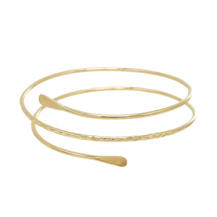 Brazalete de Hojas Doradas Encanto de Torsión para Mujeres Brazalete de Diosa Grieca - 1