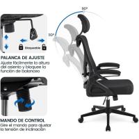 Silla de Oficina Ergonómica Silla Reposabrazo Ajustable Silla Oficina Trabajo con Reposacabeza Silla Giratoria Rosa - details 22