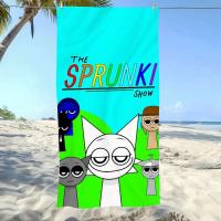 Patrón de dibujos animados S-Sprunki, piscina suave, regalo para viajes, gimnasio, ducha, Camping, deportes de secado rápido, toalla de playa grande - details 7