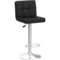 Taburetes de Bar de Altura Ajustable Diseño de Resalto con Respaldar Material de Cuero de Imitación - details 5