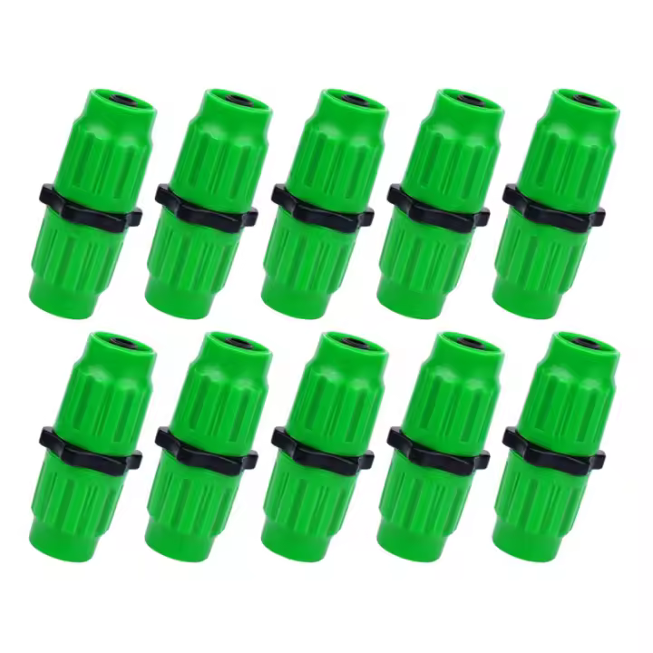 Kit de reparación de manguera de jardín expandible, 10 conectores macho hembra de manguera de doble canal, manguera de bolsillo para manguera de jardín de 3/4 pulgadas y 5/8 pulgadas - 1