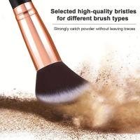 10 Pcs Pinceles De Maquillaje Premium Sintéticos Diseñados Para Fundamento Blending Polvo Rouge Correctores Sombras De Ojos - details 3