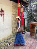 Vestido con tirantes de rejilla de diamantes y cuello en V de cintura alta versión coreana con cintura ceñida para mostrar las piernas, pajarita, chaleco de verano, largo - details 2