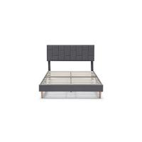 Estructura de cama tapizada Aroma de 30 cm, Base para colchón, Somier de láminas de madera, Montaje sencillo, 90x190 cm, Gris claro - details 9