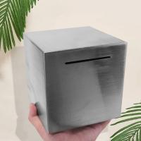 Hucha segura hecha de acero inoxidable, caja de seguridad, Banco de ahorro de dinero para niños, solo puede ahorrar la hucha que no se puede quitar - details 3