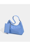 Bolso de mujer primavera casual simple, bolso de axila nicho color sólido, bolso de mano perezoso versátil de tela de nylon. - details 16