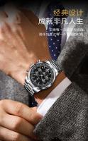 Reloj de cuarzo multifunción con correa de acero nuevo suizo para hombre - details 15