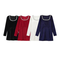 Elegante Vestido de Terciopelo con Cuello Cuadrado y Manga Larga Vestido de Fiesta de Cintura Alta para Mujeres Vestido de Noche con Cuentas - details 1