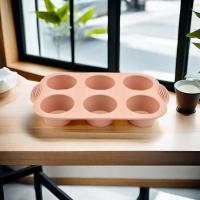 Bandeja de Horneado de Silicona Antiadherente de 6 Copas Molde de Panquecas para Hacer Pasteles DIY en la Cocina - details 5